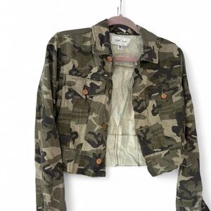 Dear John Camo Denim Jacket Size XS